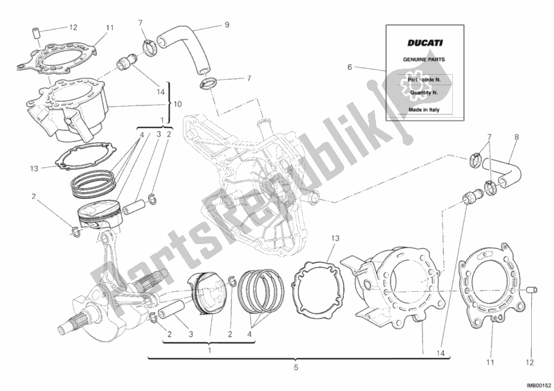 Todas las partes para Cilindro - Pistón de Ducati Multistrada 1200 S ABS 2010